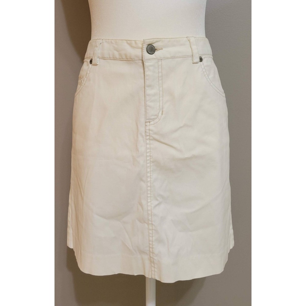 Tori Richard White Denim Skirt